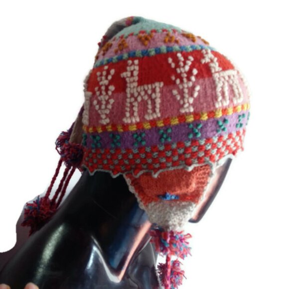 Unisex Beanie Knitted Wool Sheep Different Figures Winter